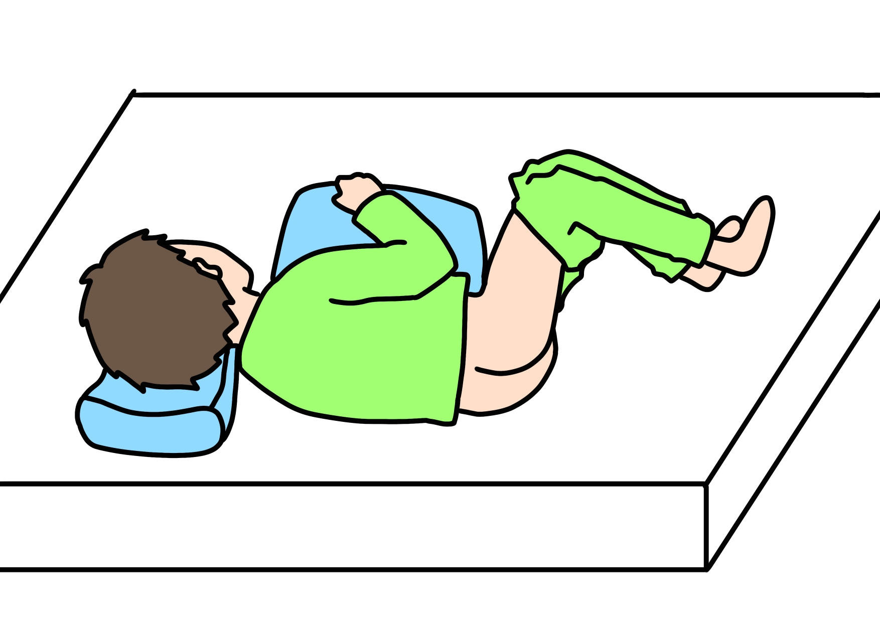 左側臥位のイラスト