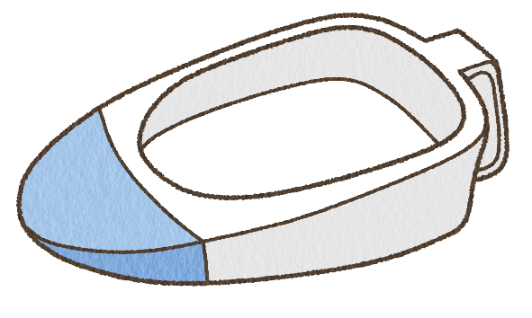 差し込み便器のイラスト