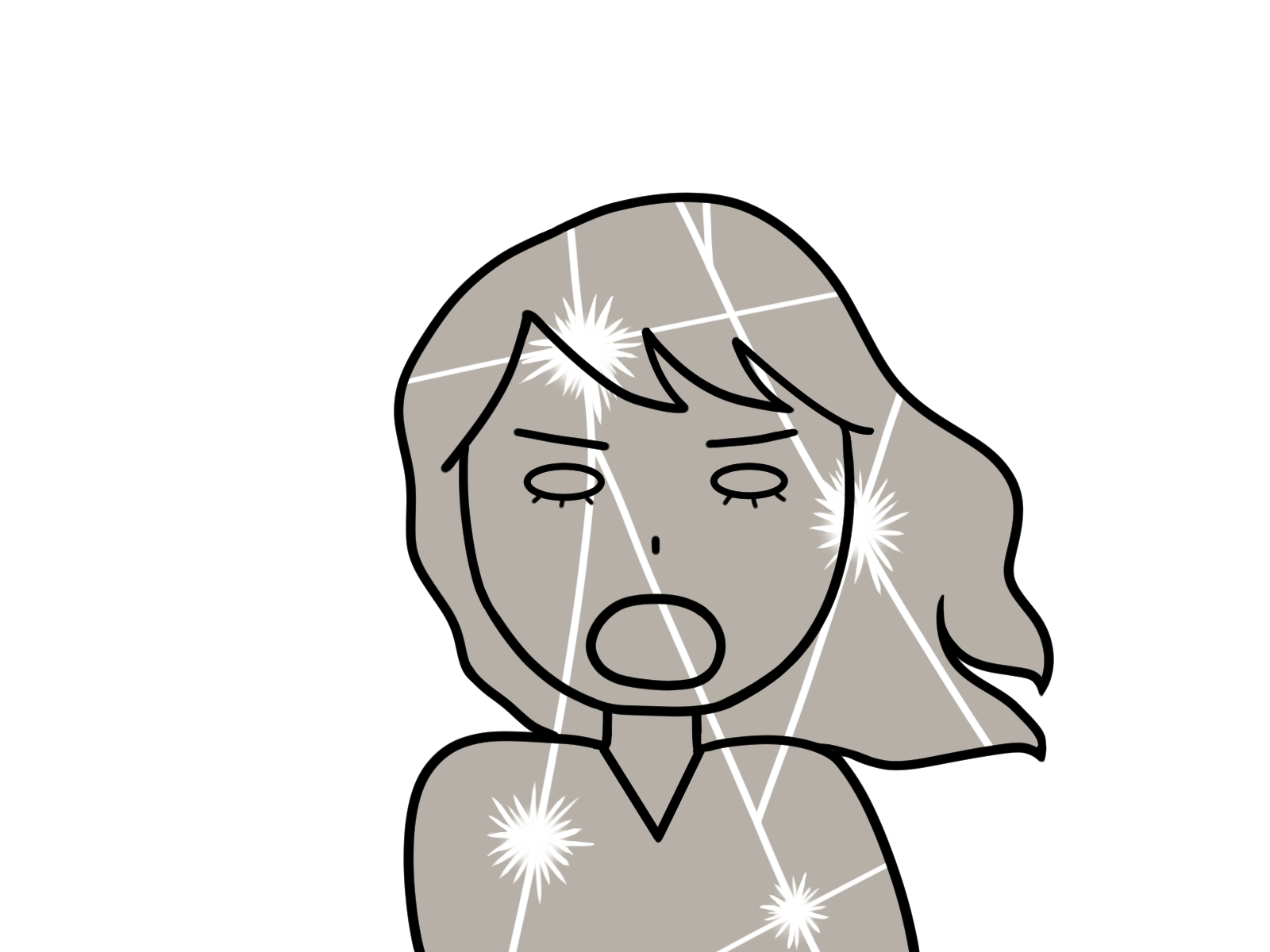 驚く人のイラスト