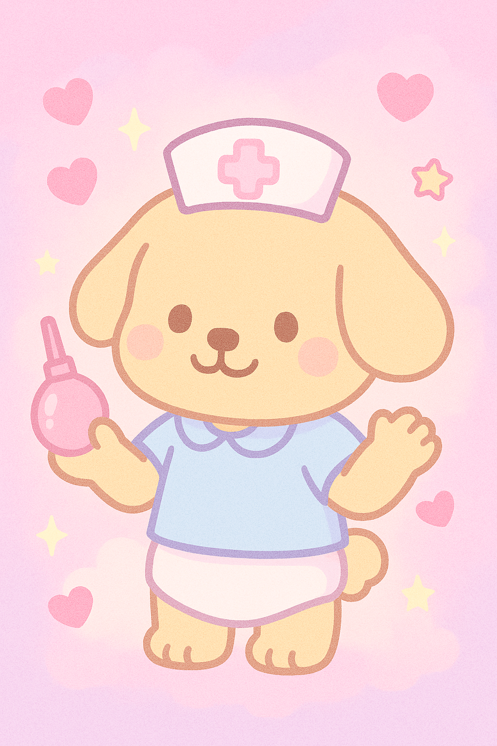 浣腸　犬のイラスト