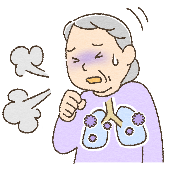肺炎のイラスト