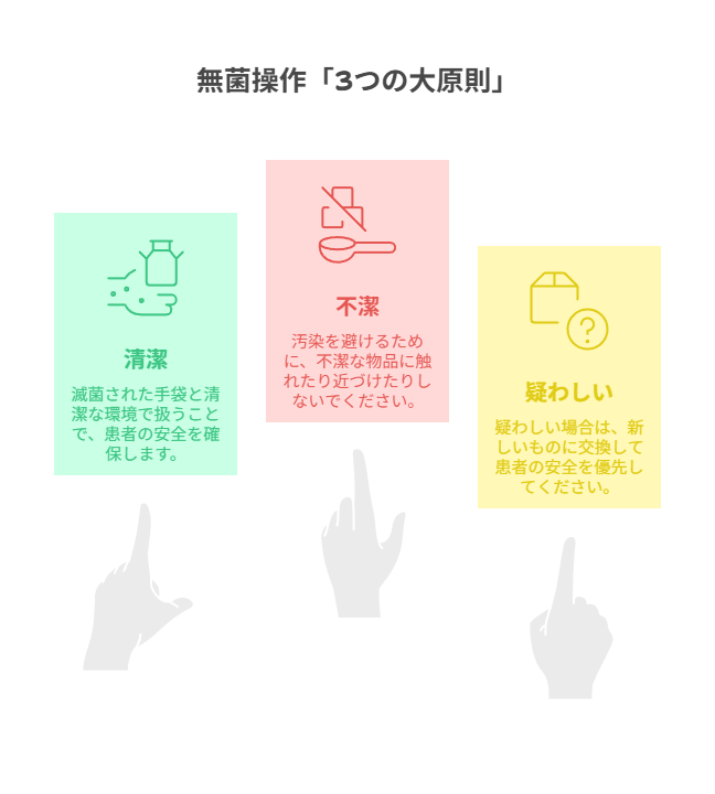 無菌操作「3つの大原則」