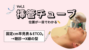 Vol.1｜挿管チューブ 位置が一目でわかる📏 固定cm早見表＆ETCO₂→聴診→X線の型