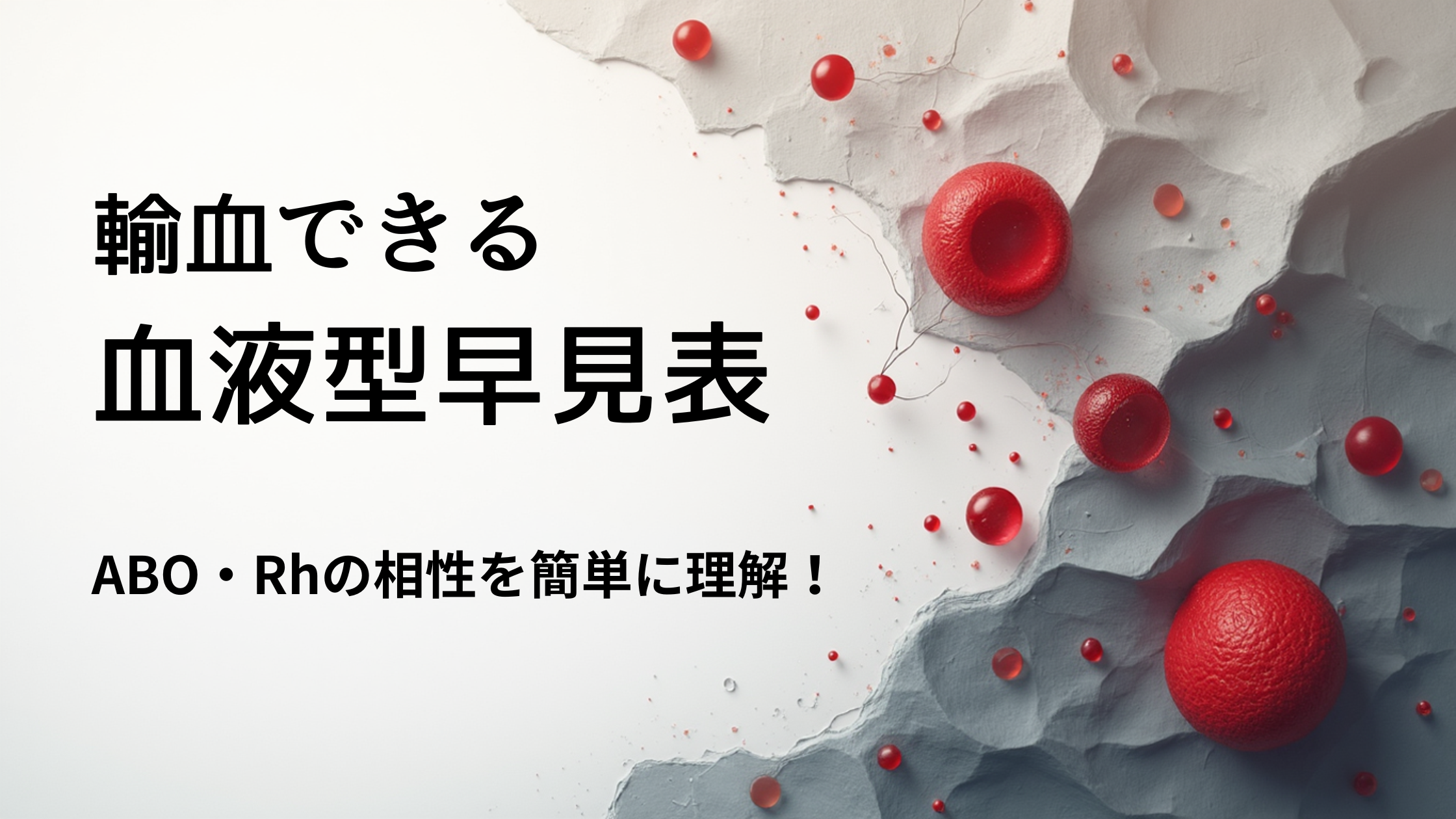 輸血できる血液型早見表💉|ABO・Rhの相性を簡単に理解! - しごとレトリバーガイド