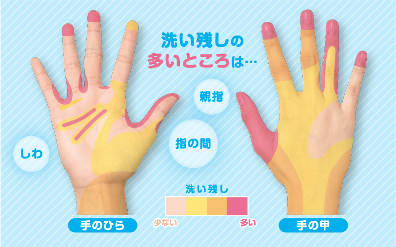 手荒い　洗い残し