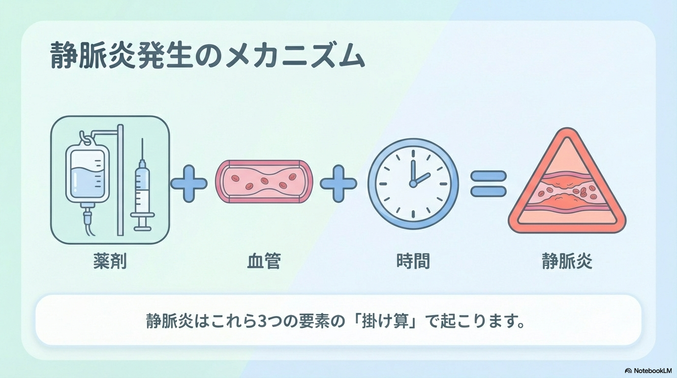 血管静脈炎　発生　メカニズム