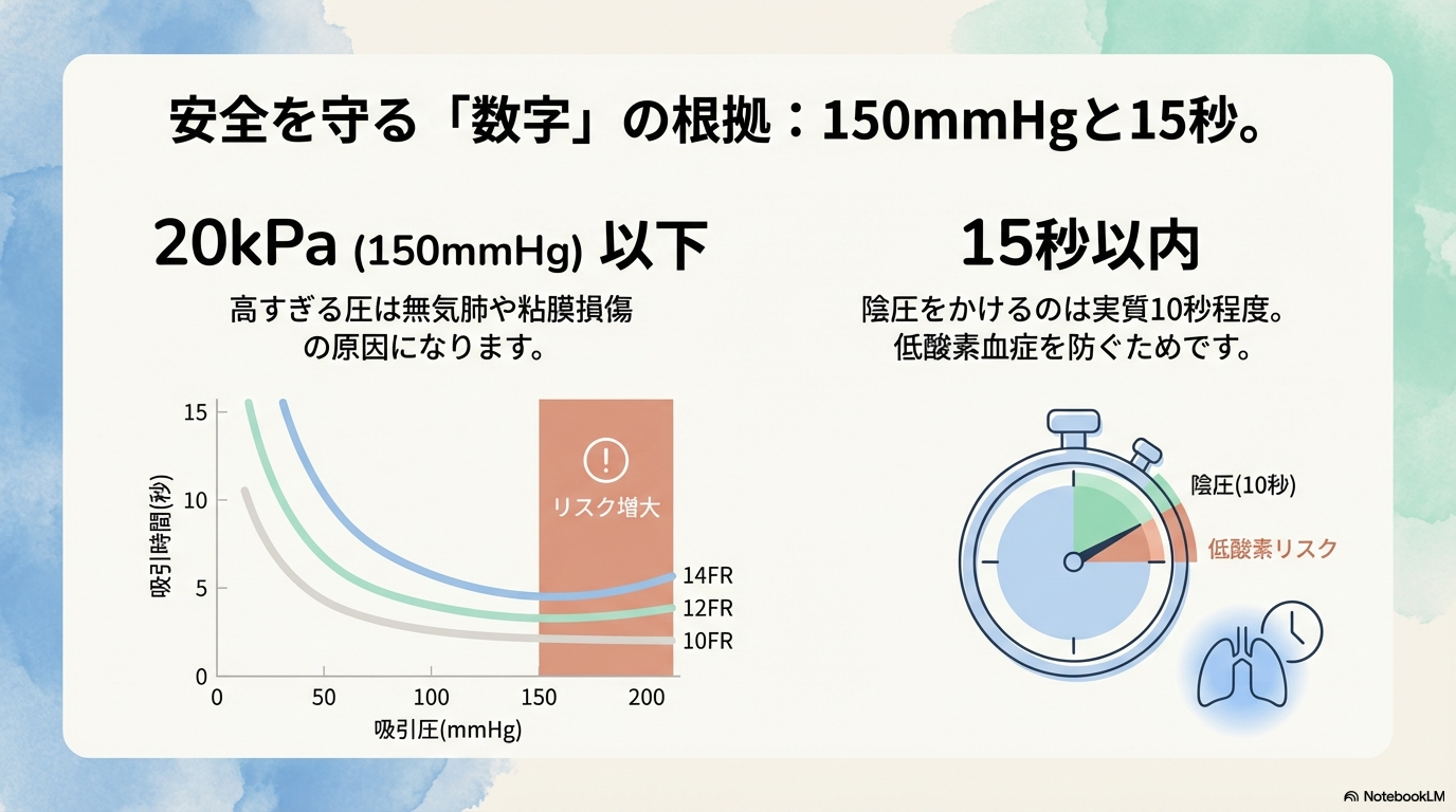 気管内吸引 圧、時間
