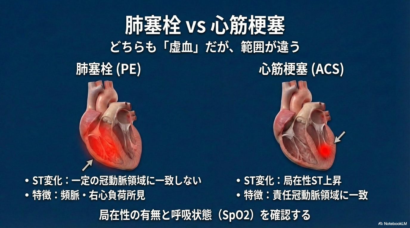 肺塞栓 心筋梗塞 違い