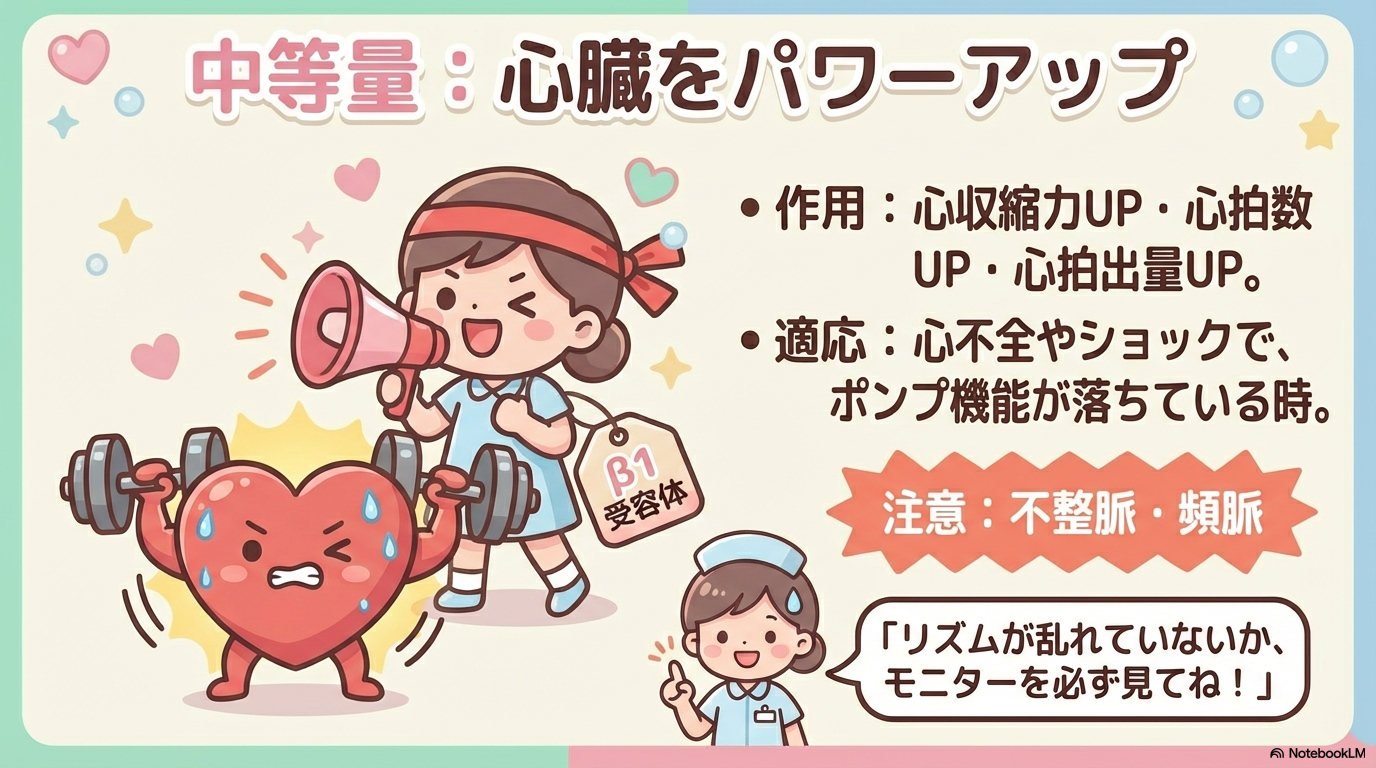 ドパミン中等量投与