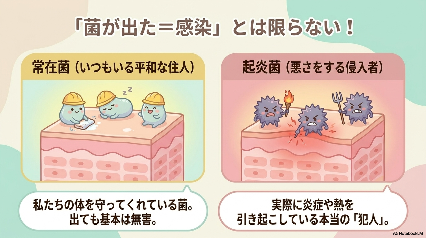 常在菌と感染菌の違い