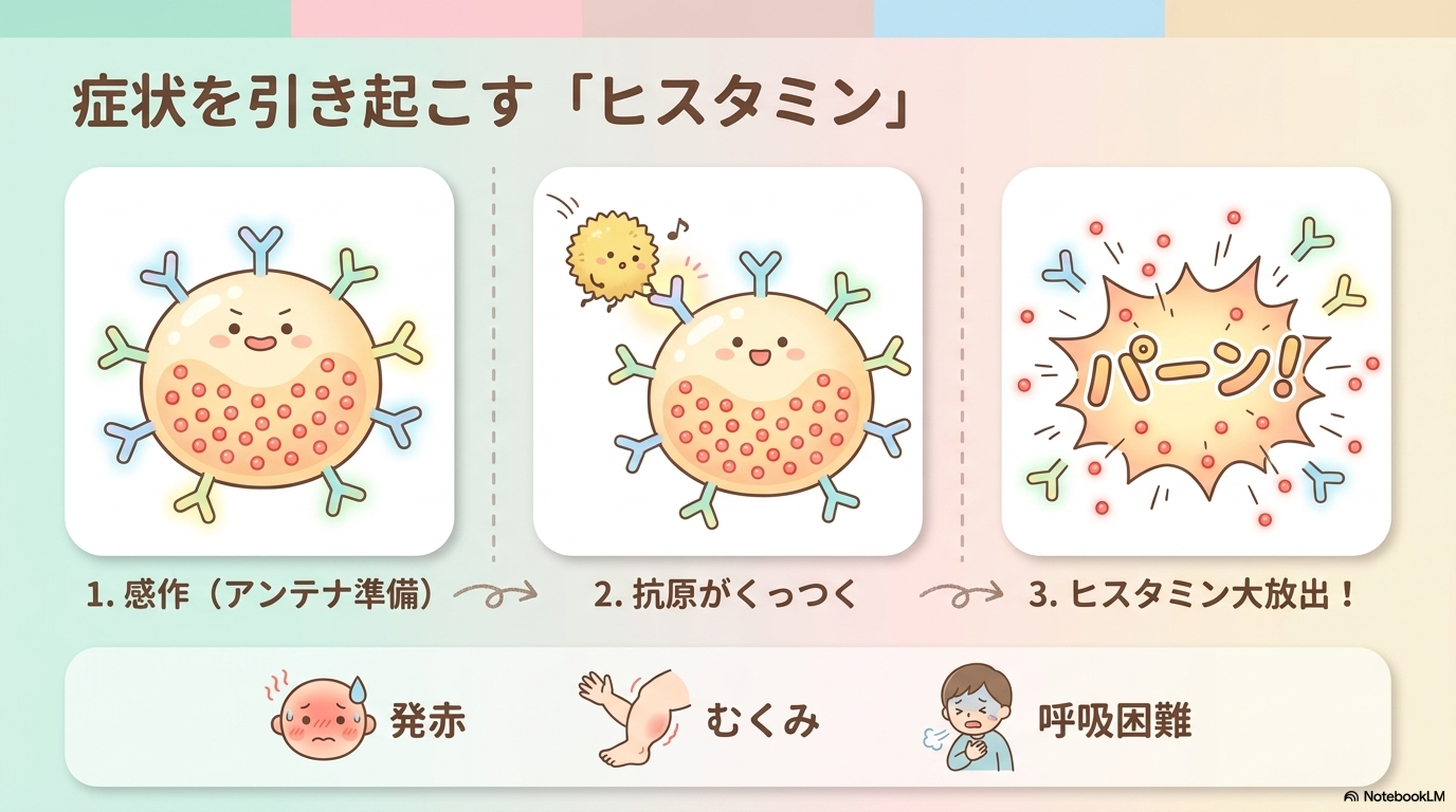 ヒスタミン 抗原抗体反応