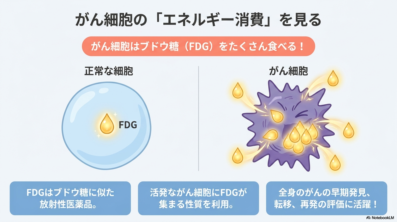 PET検査の意味とFDGの仕組み