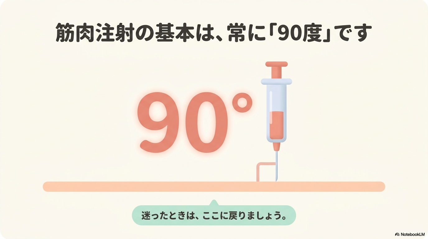 筋肉注射の角度は90度が基本