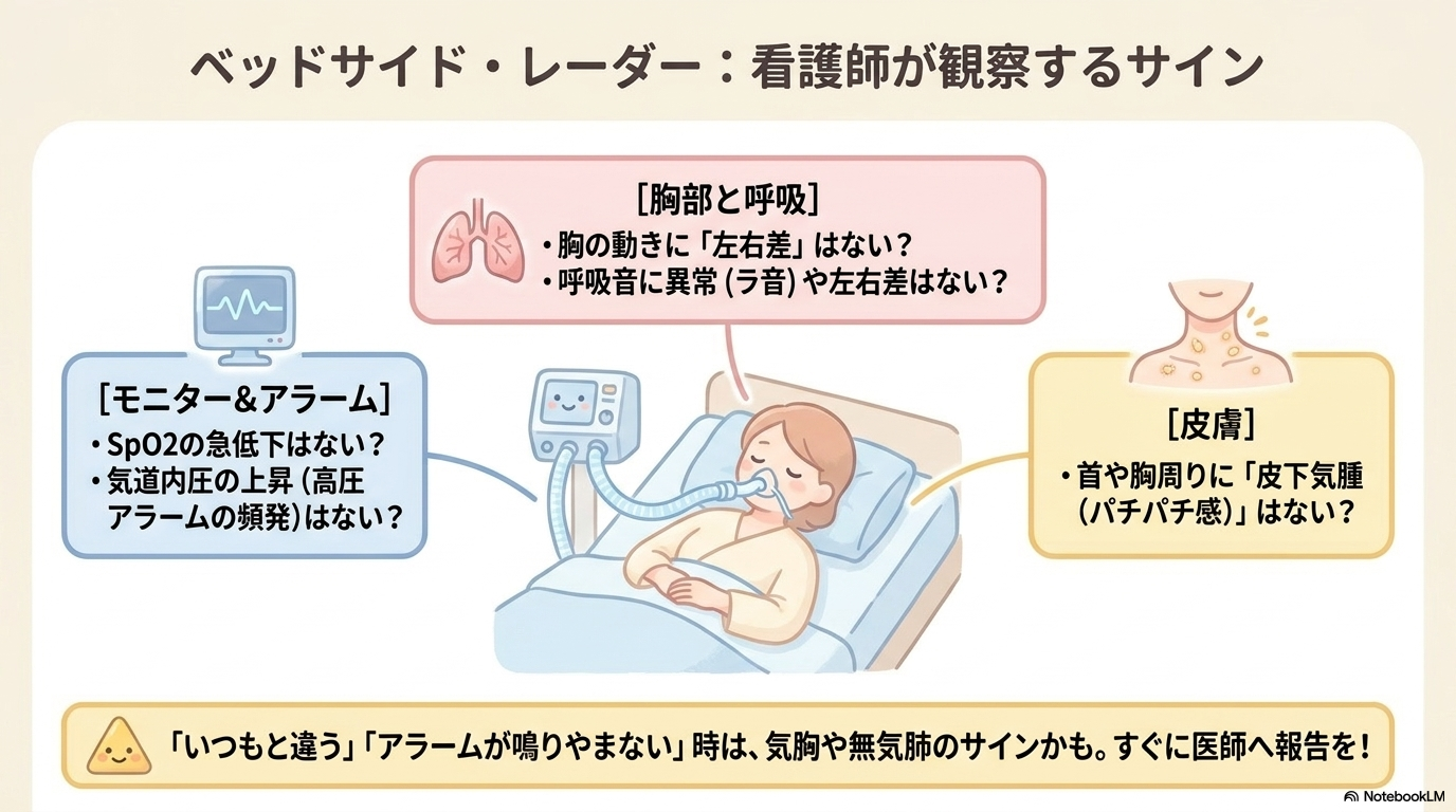 人工呼吸器関連肺損傷(VALI)で看護師が観察するポイント