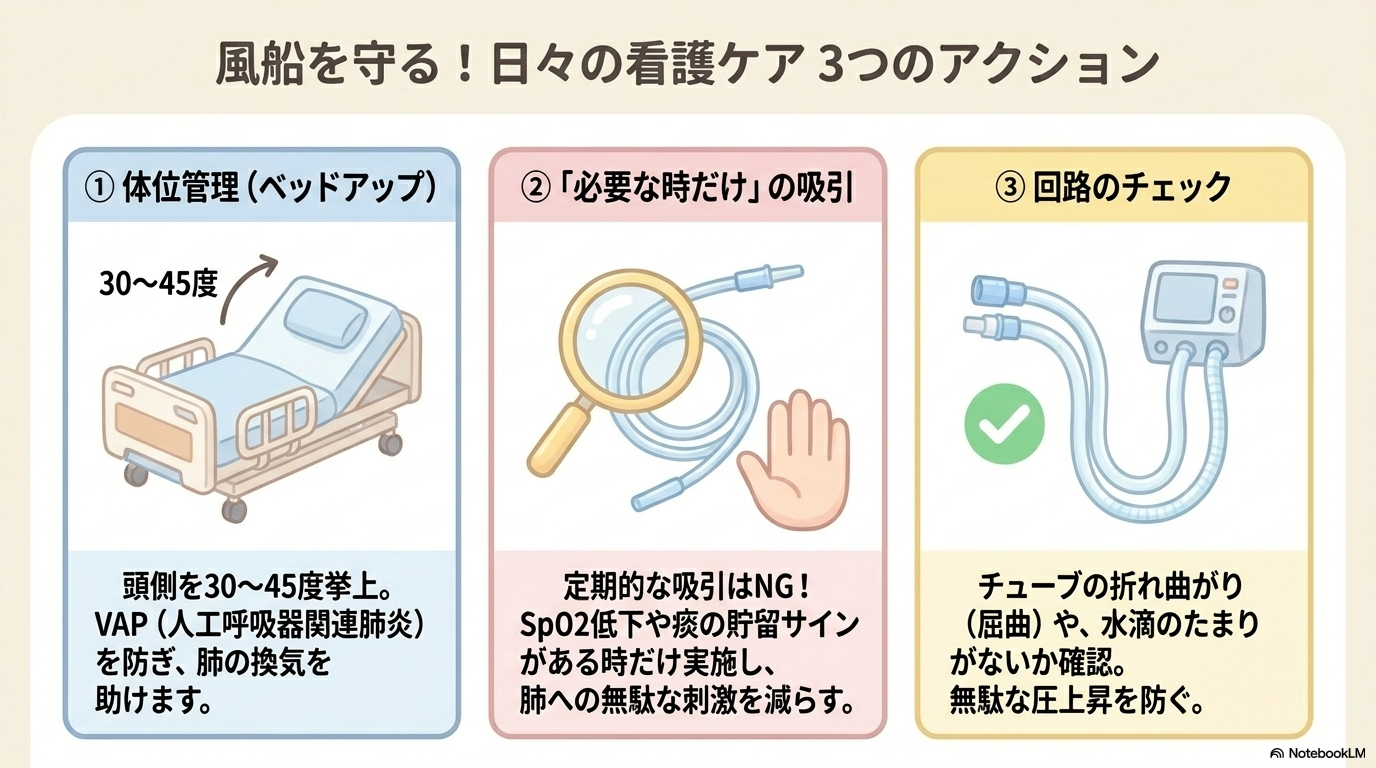 人工呼吸器関連肺損傷(VALI)の看護ケア